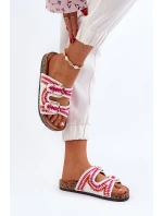 Damskie Klapki Na Korkowej Podeszwie Białe Fannea