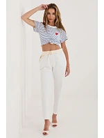 Šnúrové nohavice model 226457 Taliansko Moda Šnúrové nohavice model 226457 Taliansko Moda