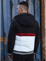 Pánska prešívaná zimná bunda s kapucňou čierna FashionStreet TX4869