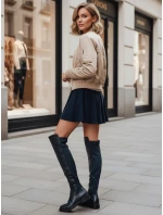 Dámske vysoké čižmy tmavomodré FashionStreet ZY1281