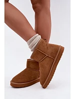 Kožené semišové snehule s vyhrievaním Camel Amandine Kožené semišové snehule s vyhrievaním Camel Amandine