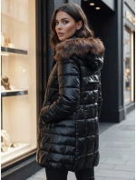 WINTERZIP dámska prešívaná zimná bunda s kapucňou čierna FashionStreet TY4568z