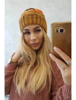Fleecová čiapka Dolores K303 horčicová+oranžová+zelená