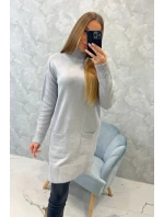 Sveter so stojačikom svetlo šedý