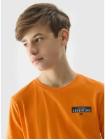 Chlapčenské tričko z organickej bavlny s potlačou 4F - oranžové Chlapčenské tričko z organickej bavlny s potlačou 4F - oranžové