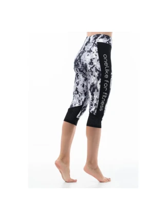 Dámske krátke čiernobiele športové legíny A6103 - Litex Dámske krátke čiernobiele športové legíny A6103 - Litex