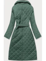 Zelená prešívaná bunda s golierom (AG8-8010)