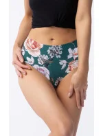 Dámske nohavičky Tea Rose Simple Brasil Maxi Green so vzorom - Julimex