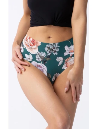 Dámske nohavičky Tea Rose Simple Brasil Maxi Green so vzorom - Julimex