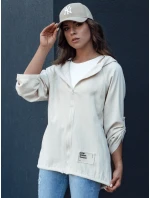 Dámska prechodná bunda s kapucňou MANDIA light beige FashionStreet TY4479