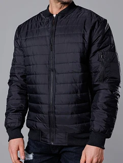 Pánska prešívaná bunda bomber čierna (MY02-1)