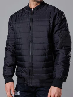 Pánska prešívaná bunda bomber čierna (MY02-1)