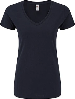 Fruit of the Loom Lady-Fit Iconic 150 T-shirt s výstrihom do V Dámske tričko s výstrihom do V 16.1444 tmavomodrá