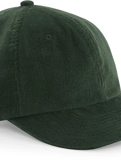 Beechfield B 682 6 panelová kšiltovka "Heritage Cord Cap" 53.0682 dark olive