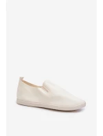 Damskie Tenisówki Trampki Slip-On Beżowe Lovinia