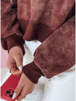 Dámska nadrozmerná mikina so srdcom DESSER bordová FashionStreet BY1463