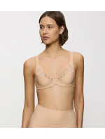 Dámska moderná čipkovaná+bavlnená podprsenka W02 - BROWN - svetlo béžová 00EP - TRIUMPH