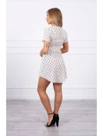 Šaty s bodkami vo farbe ecru