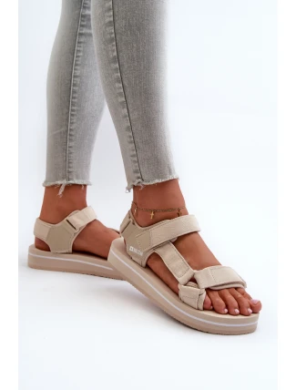 Damskie Sandały Na Platformie Big Star NN274A535 Beżowe