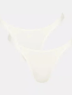 Dámske GO Casual Tiny Thong 2P - WHITE - ecru 00GZ - SLOGGI