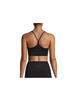 CASALL Bezšvový športový top s grafickým rebrovaním Black CASALL Bezšvový športový top s grafickým rebrovaním Black