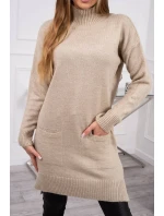 Stojaci sveter béžový