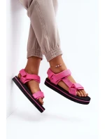 Damskie Sandały Na Platformie Lee Cooper LCW-24-05-2750L Fuksja