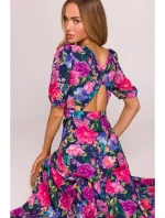 M858 Maxi šaty s odhaleným chrbtom - model 1