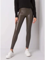 Dámske legíny RV LG 6007.11 Tmavá khaki zelená - Rue Paris