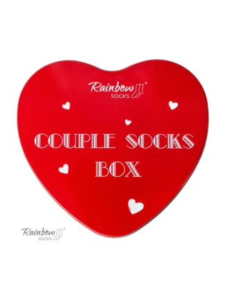 Skarpety COUPLE BOX 2 Pary Pudełko Serce Rainbow Socks