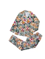 Dámske pyžamo 175/061 oranžovofialové kvety - Karol Dámske pyžamo 175/061 oranžovofialové kvety - Karol