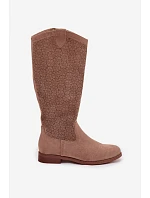 Dámske čižmy HY61-8022 beige - S.Barski