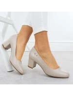 Lodičky Sergio Leone PB178 v nude farbe s ihlovým podpätkom