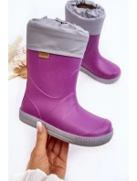 Dziecięce Kalosze Z Ocieplaczem Snow Wave Gokids 981 Fioletowe
