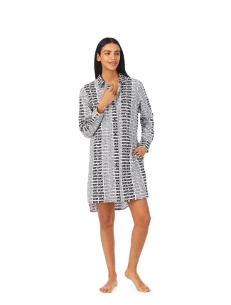 Dámska nočná košeľa YI2322669 103 biela s potlačou - DKNY Dámska nočná košeľa YI2322669 103 biela s potlačou - DKNY