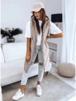 Dámska prešívaná vesta ZIPIS béžová FashionStreet TY3216