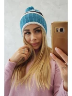 Dámska čiapka Kinga K297 tyrkysová+zelená Dámska čiapka Kinga K297 tyrkysová+zelená