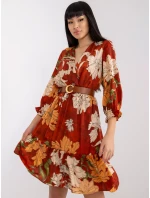 Šaty LC SK 22K 3039.51P tmavo oranžová