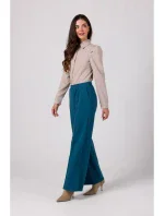 B275 Nohavice s predným prešívaním - oceánsky modré