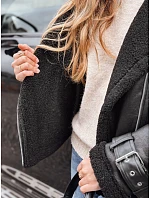 Dámska bunda v štýle Ramones s koženou podšívkou, čierna, FashionStreet TY5239 Dámska bunda v štýle Ramones s koženou podšívkou, čierna, FashionStreet TY5239