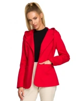 M691 Blejzer s kapucňou a jedným gombíkom - čierny M691 Blejzer s kapucňou a jedným gombíkom - čierny