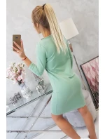 Klasické tmavo mätové šaty