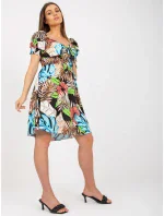 Šaty DHJ SK 15836.51 čierna a modrá