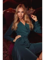 Dámske šaty M487 Tmavo zelená - MOE