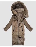 Dámska dlhá ľahko zateplená bunda S'West beige (B8510-12) Dámska dlhá ľahko zateplená bunda S'West beige (B8510-12)