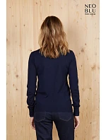 NEOBLU Sullivan Women Dámsky sveter s výstrihom do V 24.3988 deep black