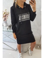 Šaty s reflexnou potlačou čierne