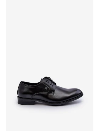 Męskie Eleganckie Półbuty Czarne Jenavee