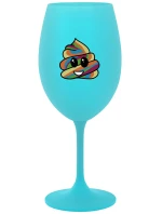 DUHOVÉ VESELÉ EE - tyrkysový pohár na víno 350 ml