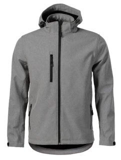 Performance pánska softshellová bunda tmavo šedá melír